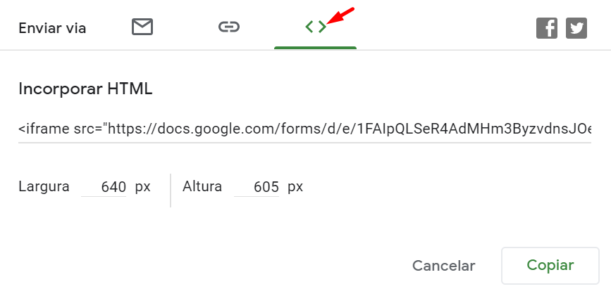 google forms enviar html