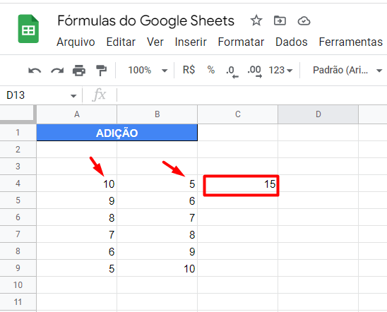 formulas google sheets